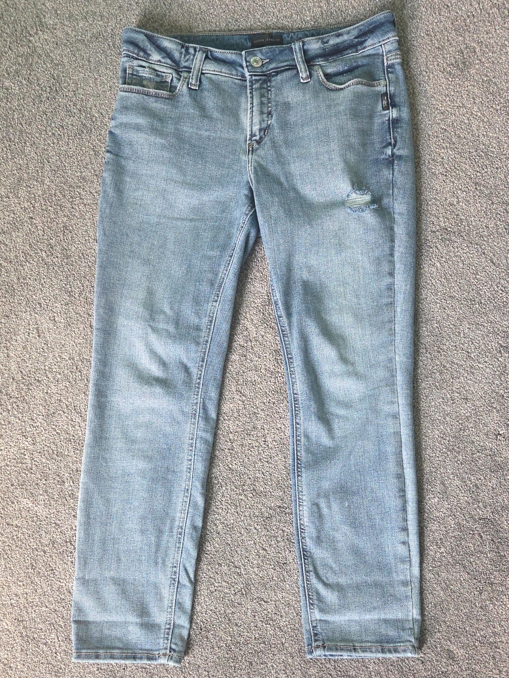 Silver Jeans Women's Light Blue Slim Straight Jeans